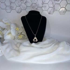 RARE & UNIQUE! Sterling Silver Perfume Bottle Pendant Necklace